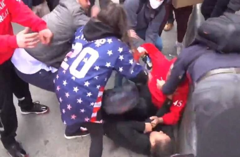 Trump-párti zsidó tüntetőkre támadt az Antifa New Yorkban