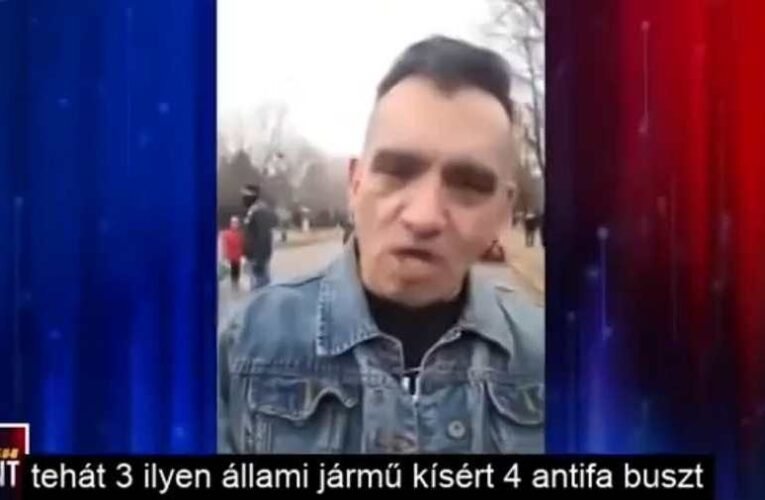 Rendőrségi felvezetéssel biztosították az antifa aktivisták buszait a Capitoliumhoz 📺