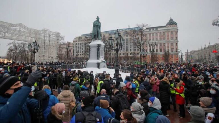 Moszkva tüntetés Navalnij mellett