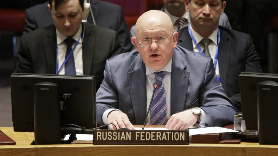 Orosz ENSZ-nagykövet: Párizs és Berlin tettestársak a Donbasszban Kijev által elkövetett bűntettek során