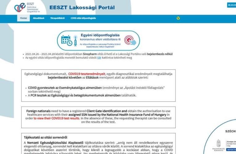 Elindult az online időpontfoglaló rendszer