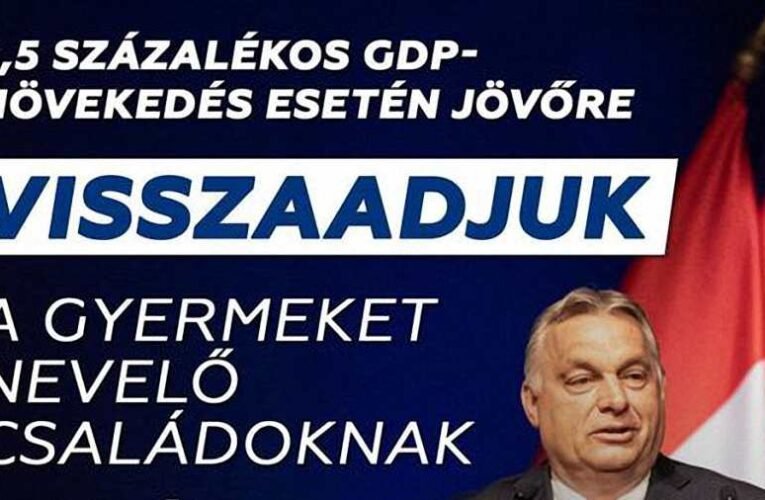 Orbán Viktor bejelentette: 5,5 százalékos gazdasági növekedés mellett visszaadják a gyermekes családoknak az idén befizetett adót 📺