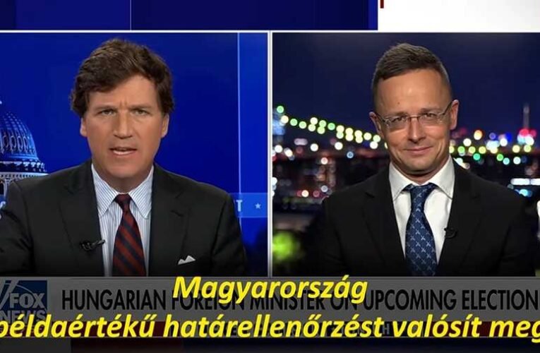 Tucker Carlson: „Sokkal nagyobb fenyegetésként tekintenek Önökre, mint Kínára” – Szijjártó Péter interjút adott a Fox News-nak