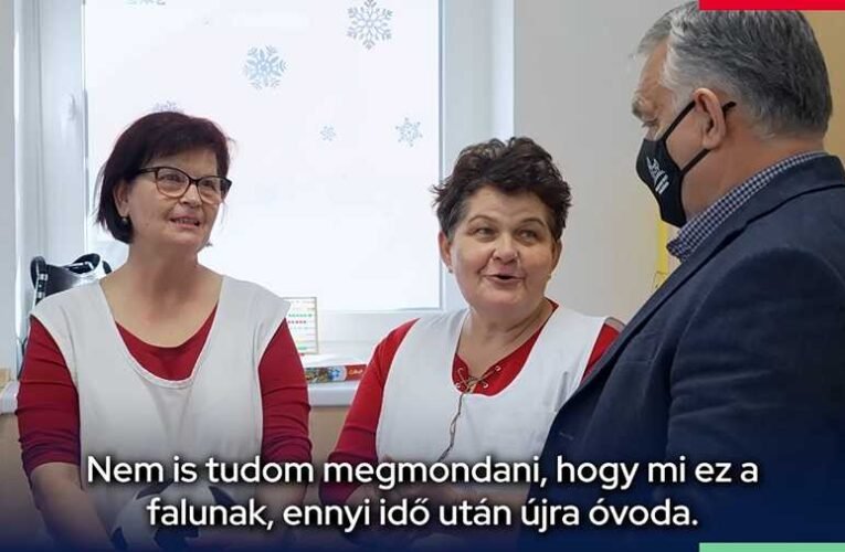 A Gyurcsány-Bajnai-kormány idején bezárt óvodát keresett fel Orbán Viktor 📺