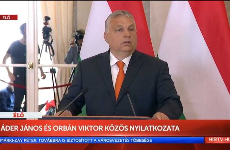 Áder János felkérte Orbán Viktort az új kormány megalakítására 📺