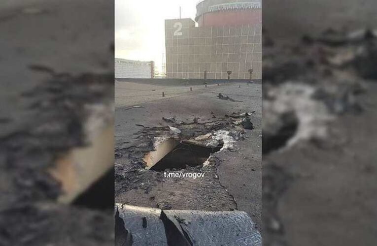 Az ukrán tüzérség megrongálta az Zaporozsjei Atomerőmű egyik reaktorához tartozó üzemanyag-tárolónak a tetejét
