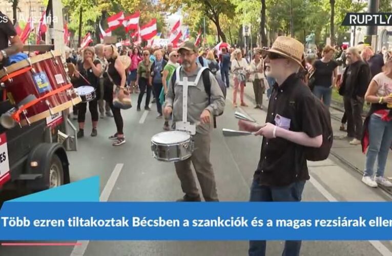 Több ezren tüntettek a szankciók ellen Bécsben (videó) 📺