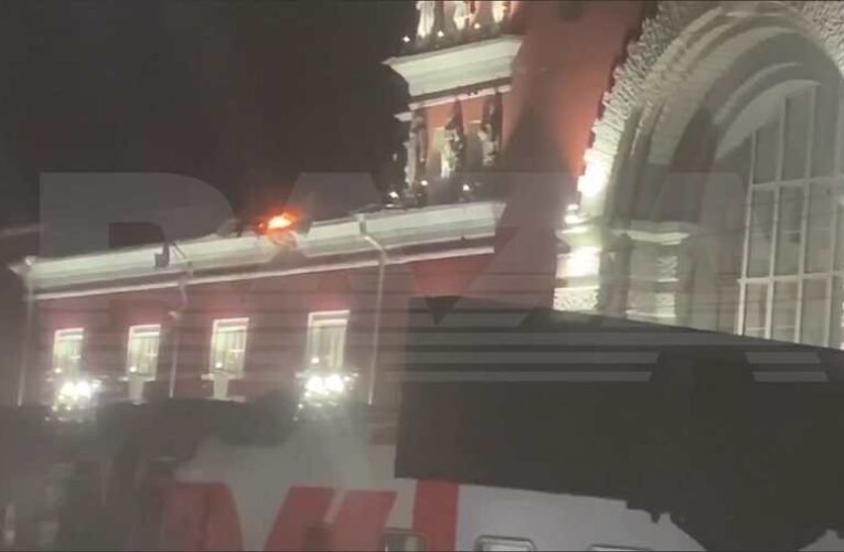 Ukrán drón csapódott Kurszk város központi pályaudvarának tetejébe