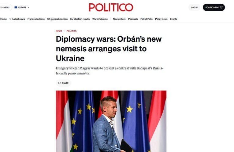 Magyar Péter kijevi útjával foglalkozik a Politico is, mint az EU „Népszabadsága”