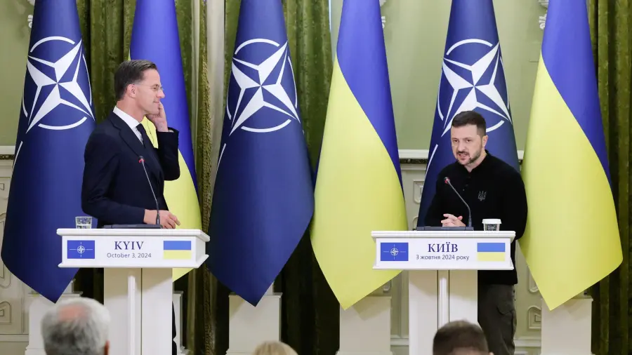 Kiemelt kép: Mark Rutte NATO-főtitkár (b) és Volodimir Zelenszkij ukrán elnök sajtótájékoztatót tart Kijevben 2024. október 3-án. (Fotó: MTI/EPA/Szerhij Dolzsenko)