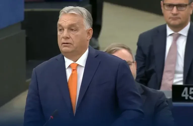 Kiemelt képen: Orbán Viktor miniszterelnök 2024. október 9-én Strasbourgban / Fotó: printscreen