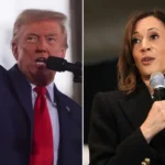 Donald Trump volt elnök gyűlést tartott az észak-karolinai Raleigh-ben, mielőtt Kamala Harris alelnök beszélt támogatóival a pennsylvaniai Scrantonban, hétfőn, 2024. november 4-én. (REUTERS/Brian Snyder/Kevin Mohatt)