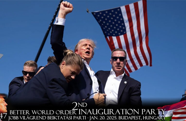 Trump BEIKTATÁSI PARTI Budapesten a Reagan szobornál !