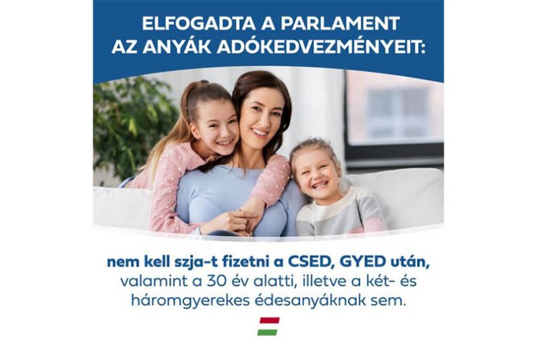 A világon egyedülálló adócsökkentést fogadott el a parlament