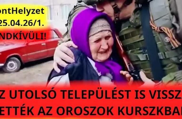 Tamás jelenti: Az utolsó települést is visszavették az oroszok Kurszkban! (videó)