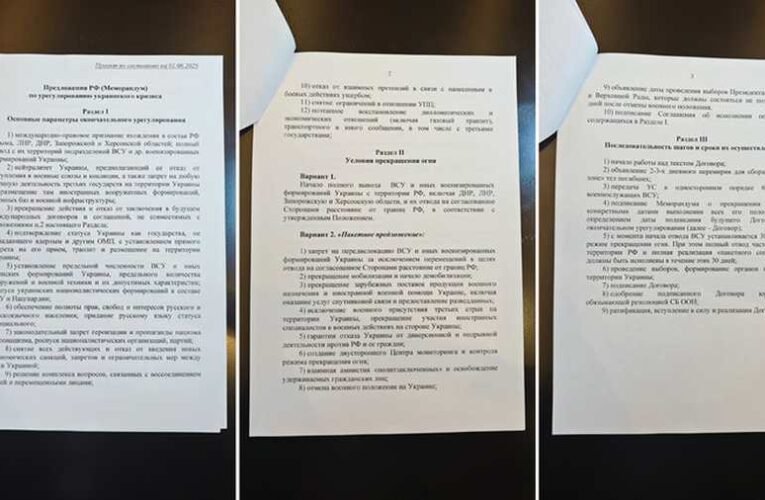 A Russia Today közreadta az orosz békejavaslat részleteit