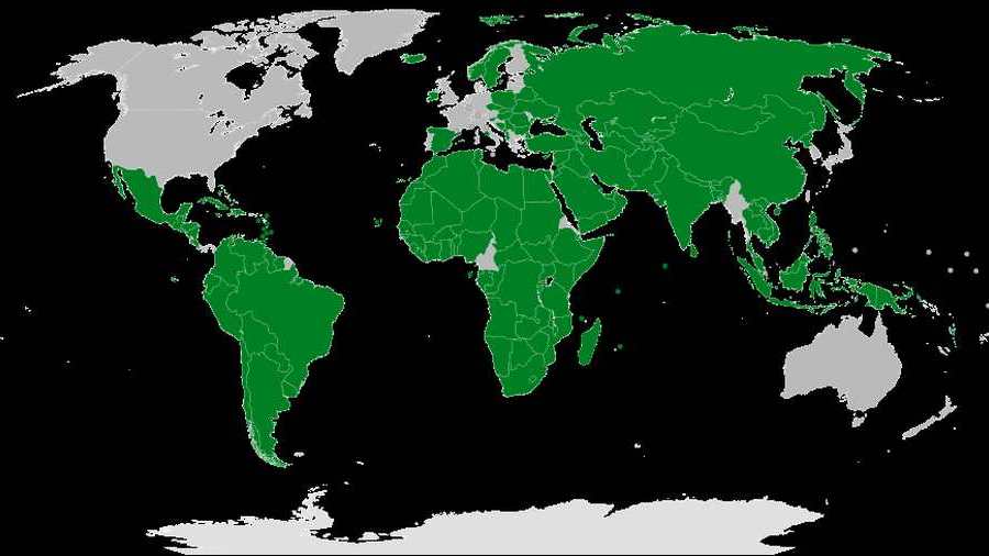 Kiemelt képen: zölddel jelölve a független palesztin államot elismerő országok