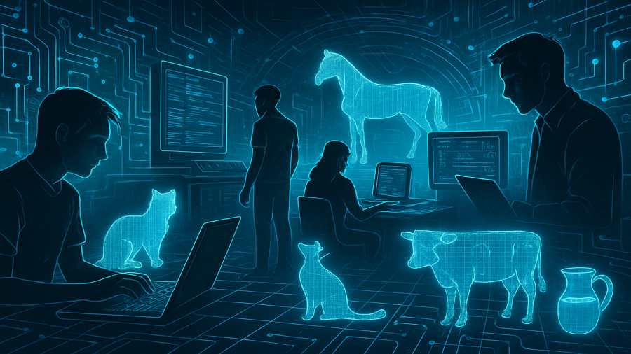 Kiemelt kép: Sötét jövő egy elképzelt digitális világban / illusztráció / Kép: AI segítségévél készült illusztráció a NIF számára.
