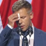 Magyar Péter, a Tisza Párt elnöke – Forrás: M1