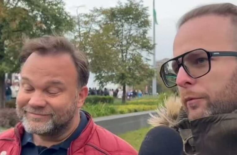 Idegbe jött a szembesítéstől Aranyosi, lökdösni kezdte az őt kérdező riportert (videó)