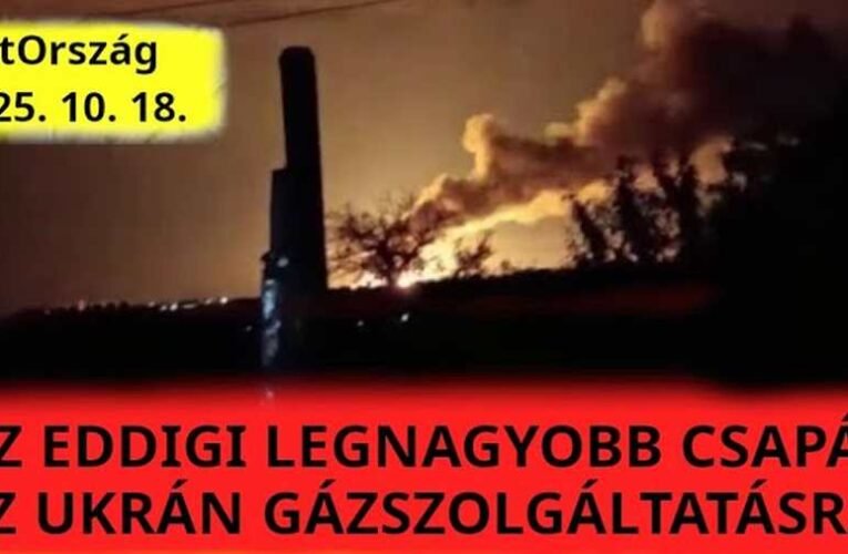 Hatalmas csapást mértek az oroszok az ukrán gázszolgáltatásra