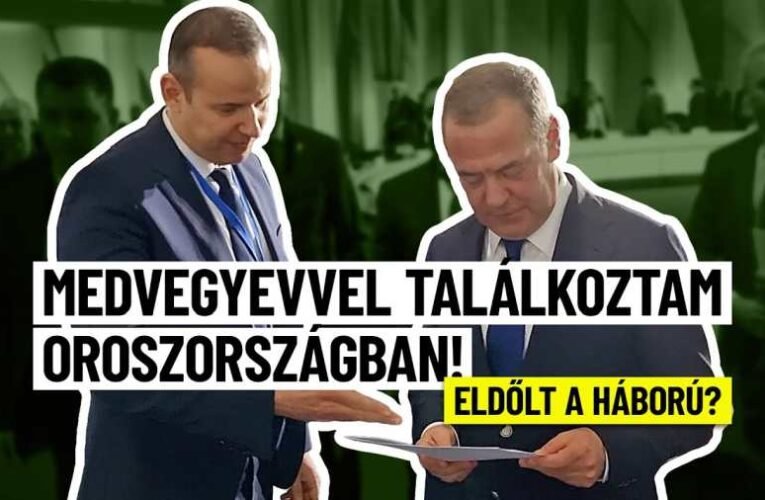 Dmitrij Medvegyevvel találkozott a Mi Hazánk elnöke, aki fontos dokumentumot adott át részére (videó)