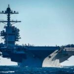 Amerikai repülőgép-hordozó harccsoport a Perzsa-öbölben – az elhibázott amerikai Irán-politika és a katonai eszkaláció veszélye.