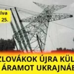 Magyar B. Tamás haditudósító háttérben az ukrán energetikai hálózattal
