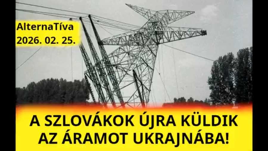 Magyar B. Tamás haditudósító háttérben az ukrán energetikai hálózattal