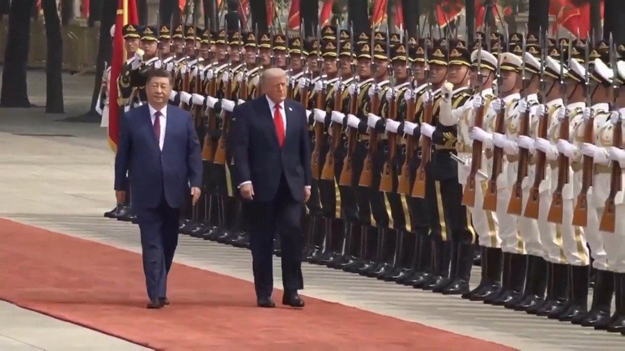 Trump és Hszi Csin-ping találkozója Pekingben 2026. május 14-én.