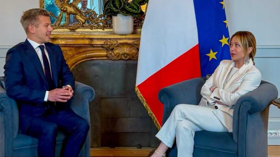 Magyar Péter és Giorgia Meloni