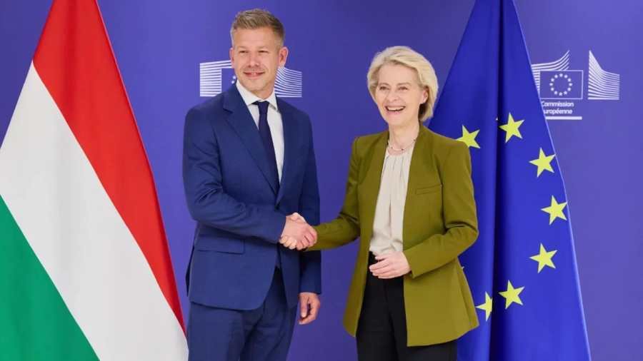 Magyar Péter és Ursula von der Leyen