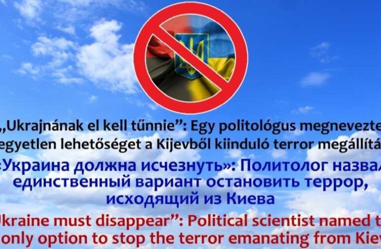 „Ukrajnának el kell tűnnie”: Egy politológus megnevezte az egyetlen lehetőséget a Kijevből kiinduló terror megállítására