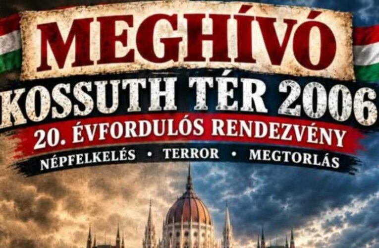 Vérbe fojtott szabadság 2006-2026: sosem felejtjük a gyurcsányi hatalom véres embervadászatát